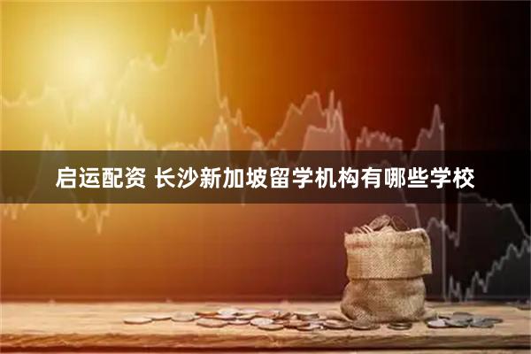 启运配资 长沙新加坡留学机构有哪些学校